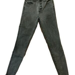 Abercrombie & Fitch Jeans Super Skinny High Rise Women's 4R Black Button Fly